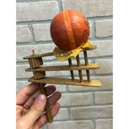 Antique 1920s German Halloween Ratcheting Wooden Noisemaker JOL Jack O'Lantern