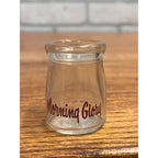 Vintage Morning Glory Dairy Milk Single Individual Glass Creamer Jar Restaurant