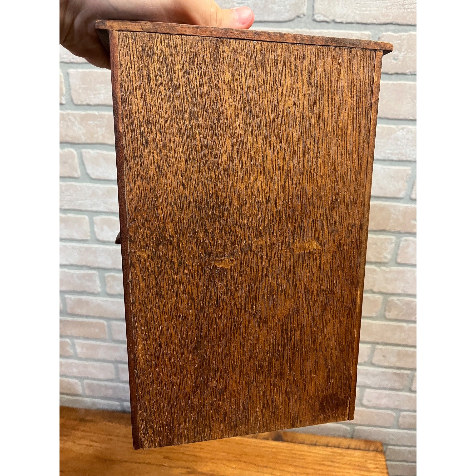 Vintage Wooden Miniature Kitchen Stepback Hutch Handmade Large-Scale Dollhouse Furniture Or Display Piece