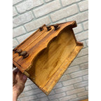 Vintage Wooden Miniature Kitchen Stepback Hutch Handmade Large-Scale Dollhouse Furniture Or Display Piece