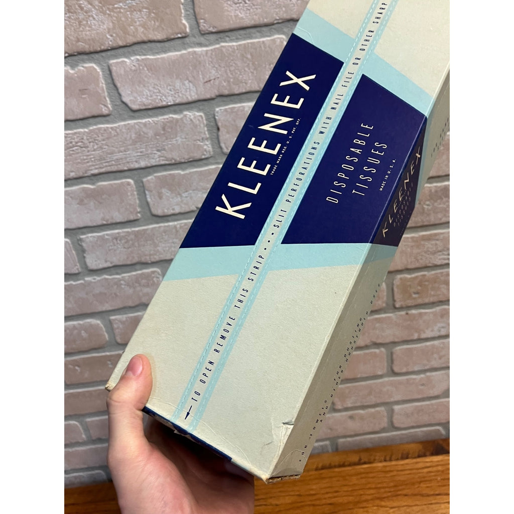 Vintage 1930s Kleenex Tissue Box Extra Large Rare 136 Sheets Ct Advertising