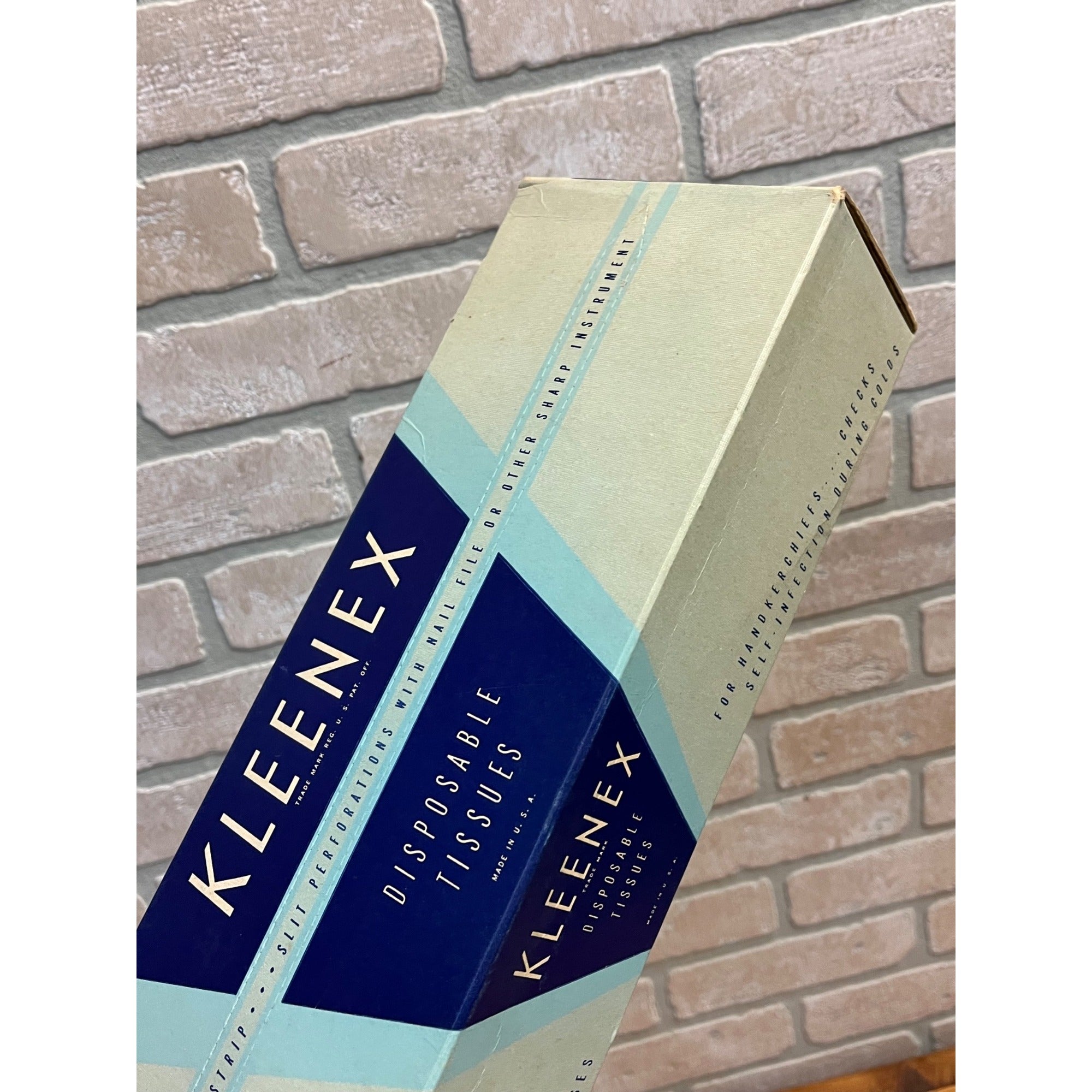Vintage 1930s Kleenex Tissue Box Extra Large Rare 136 Sheets Ct Advertising