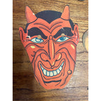 Vintage Halloween Lot (4) Cardboard Party Costume Masks - Made in Japan