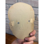 Vintage Halloween Lot (4) Cardboard Party Costume Masks - Made in Japan