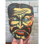 Vintage Halloween Lot (4) Cardboard Party Costume Masks - Made in Japan