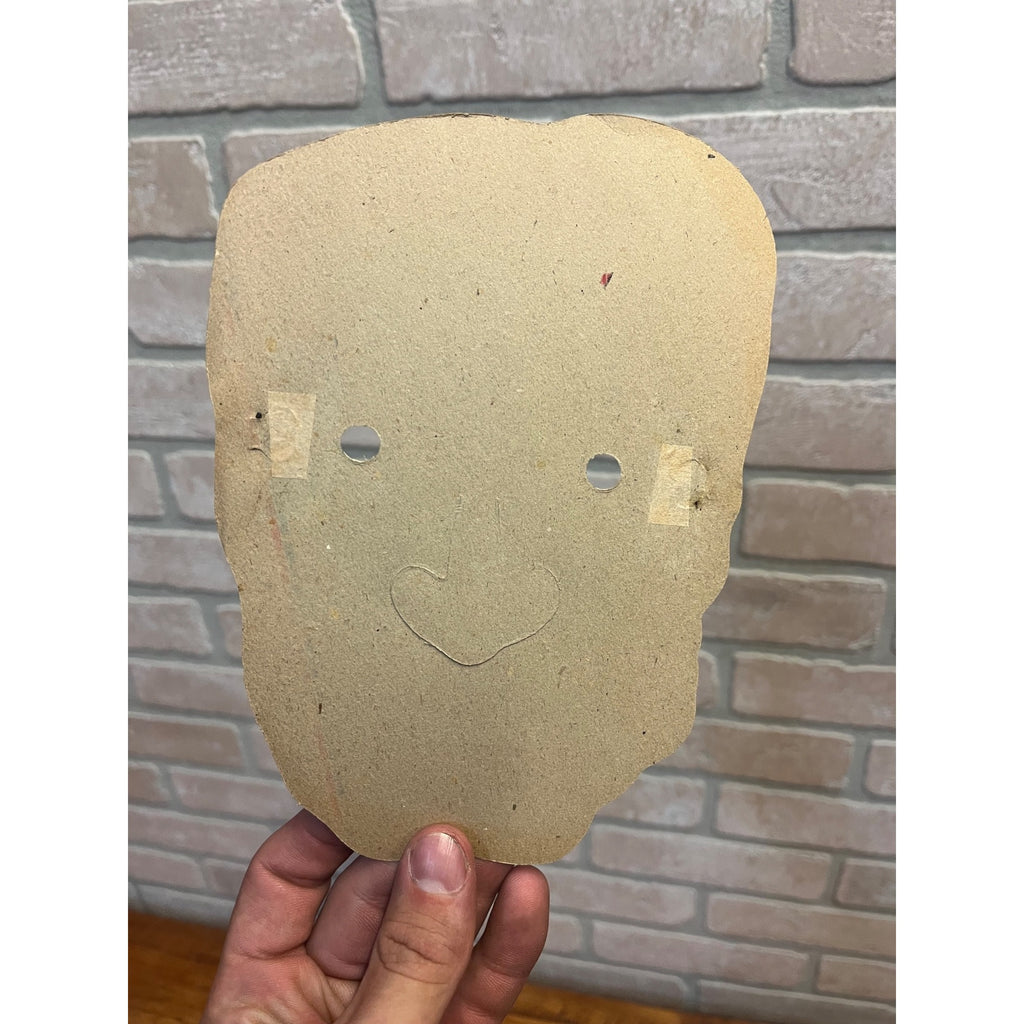 Vintage Halloween Lot (4) Cardboard Party Costume Masks - Made in Japan