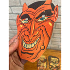 Vintage Halloween Lot (4) Cardboard Party Costume Masks - Made in Japan