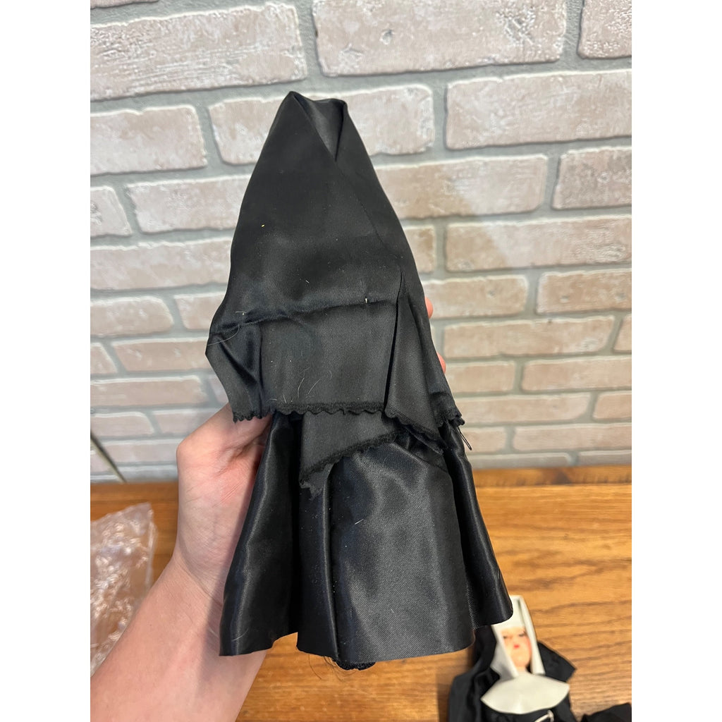 Vintage Catholic Nun Doll Hard Plastic Religious Sleepy Eye Lot (2) 11" & 12"