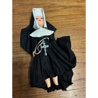 Vintage Catholic Nun Doll Hard Plastic Religious Sleepy Eye Lot (2) 11" & 12"
