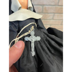 Vintage Catholic Nun Doll Hard Plastic Religious Sleepy Eye Lot (2) 11" & 12"