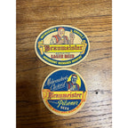 Vintage Lot (2) Braumeister Pilsner Beer Bar Coasters Oval & Round Milwaukee Wis