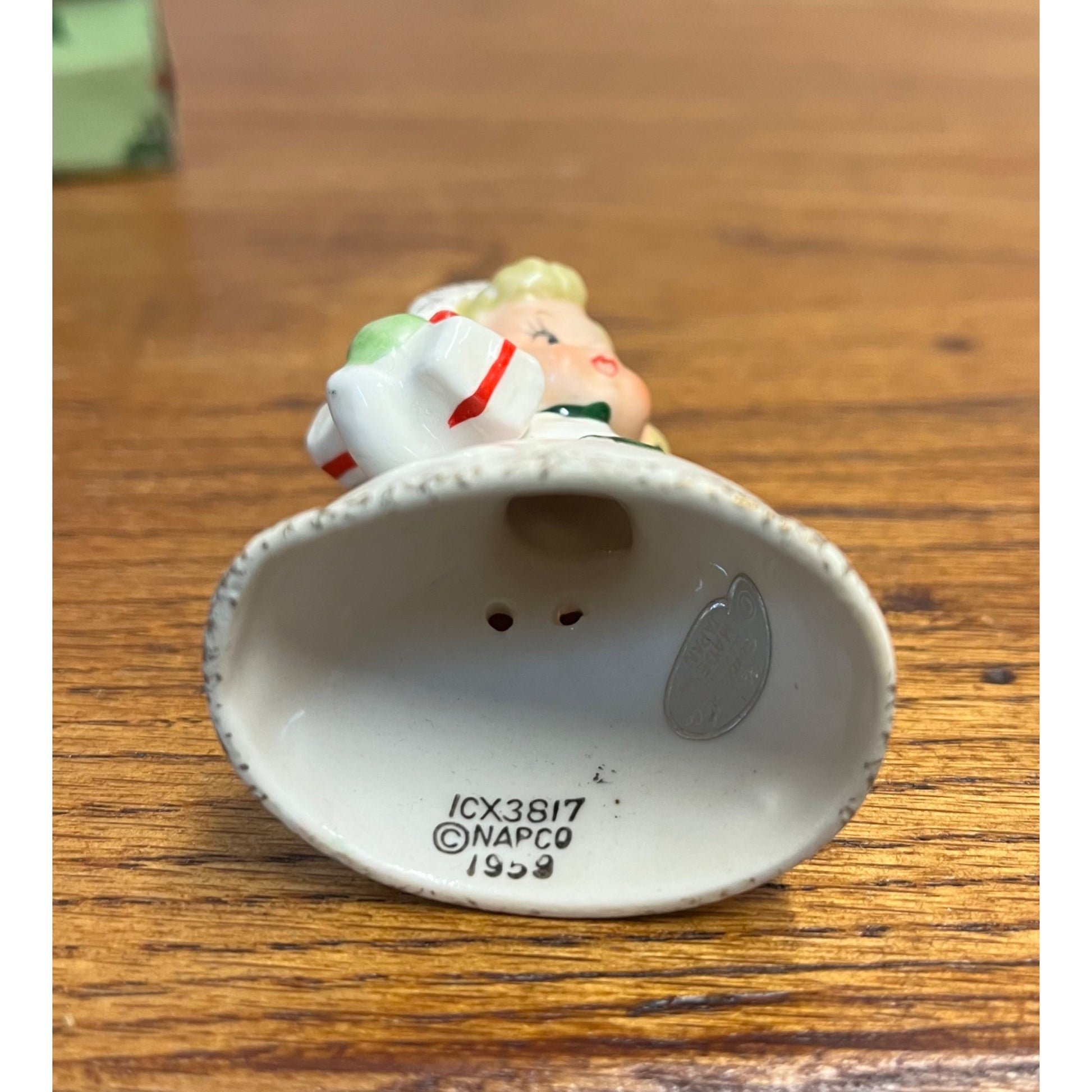 Vintage Napco Merry Christmas Angel Bells W/ Original Box 1959 Set (3) Figures