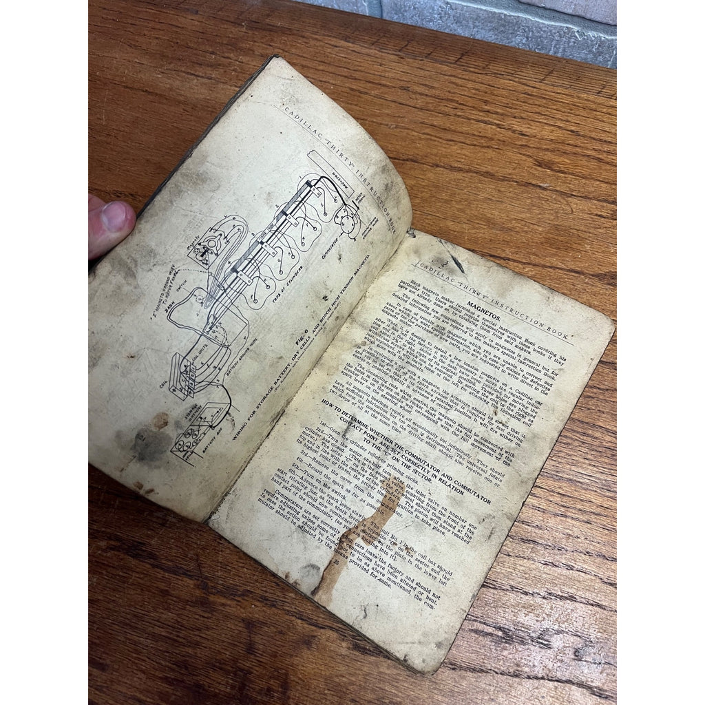 Vintage Cadillac Motor Car Company "Thirty" Instruction Manual Second Edition, Detroit, Michigan 1909-1913 Automotive Collectible