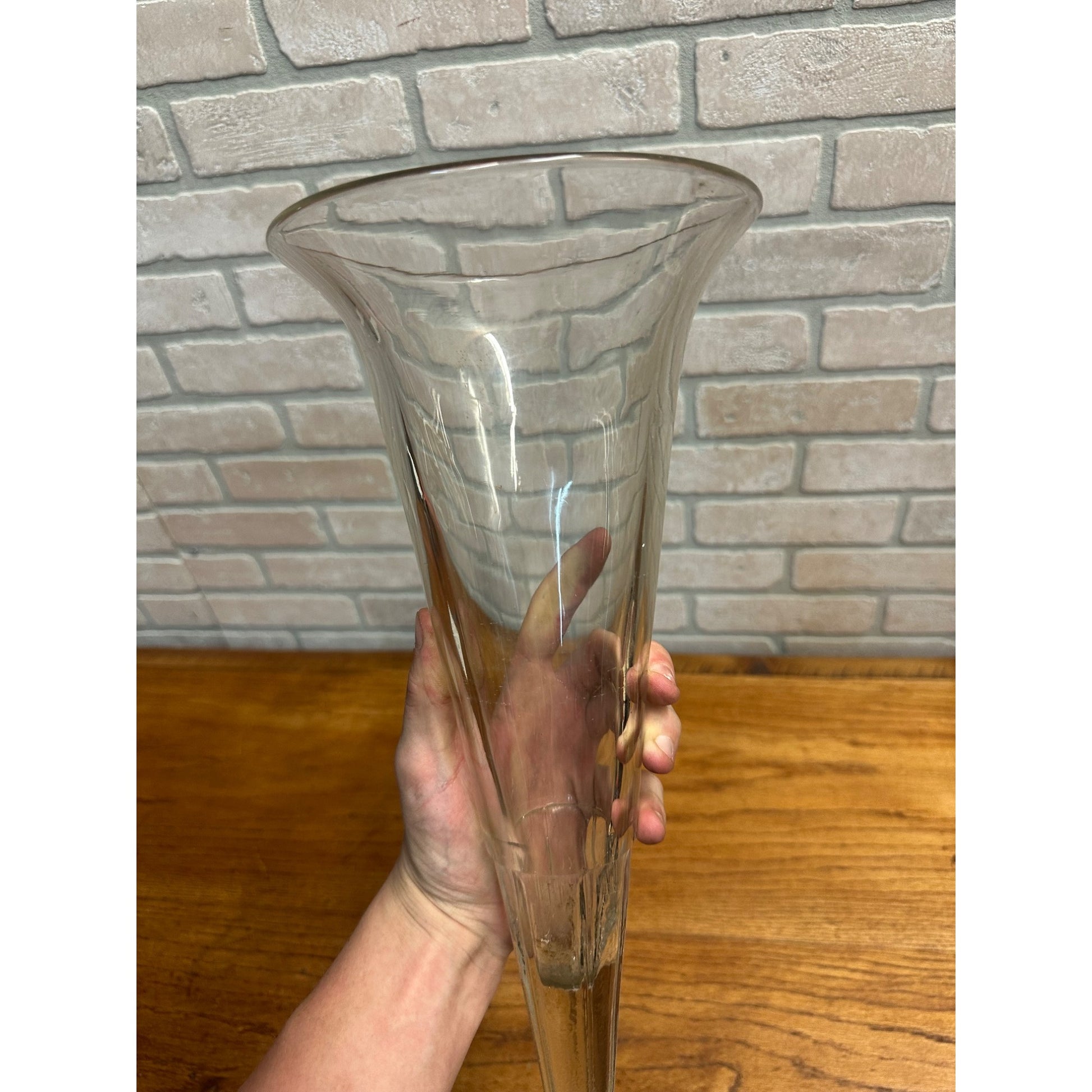 Vintage Cemetery Graveyard Glass Flower Vase Holder Funeral / Hearse Espergne