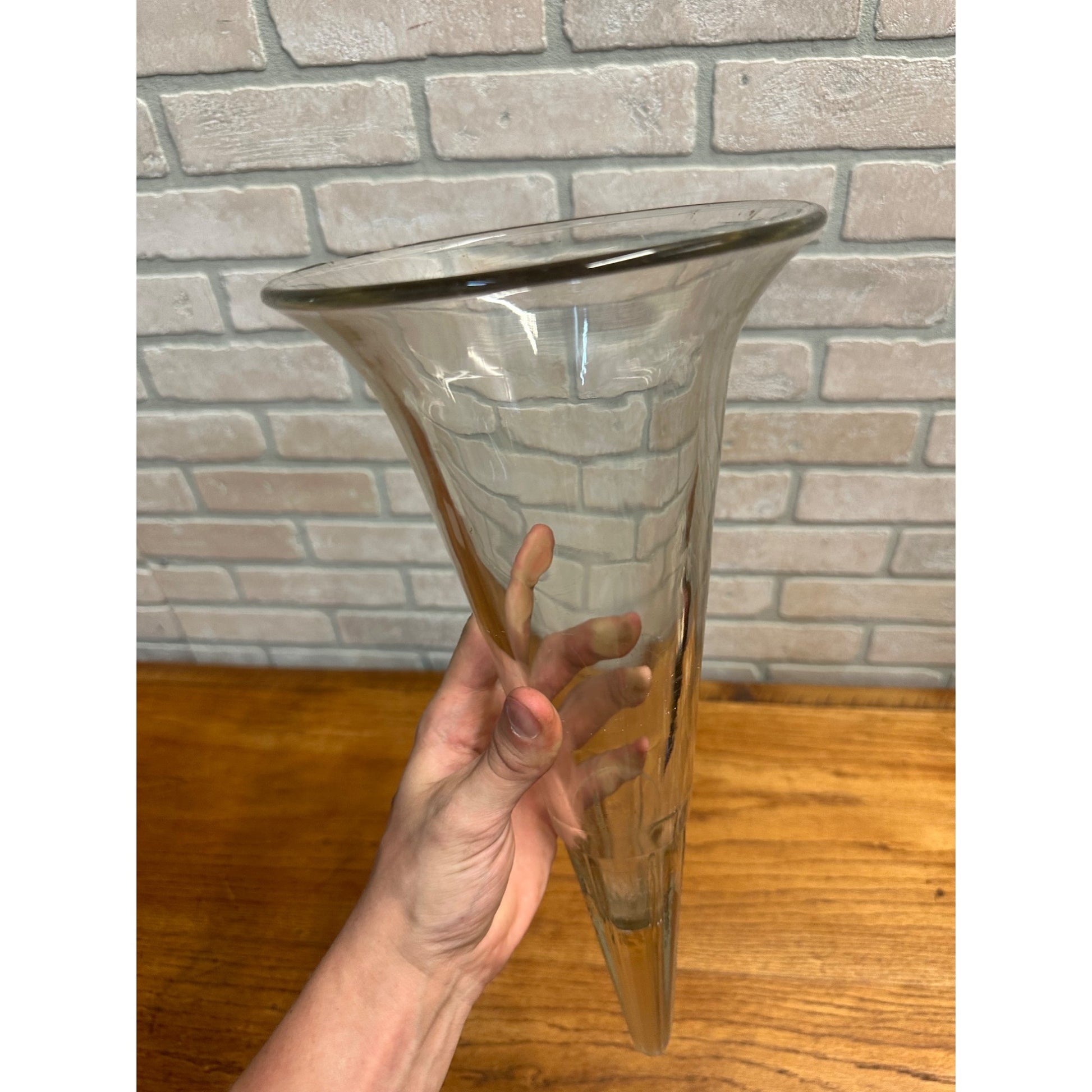 Vintage Cemetery Graveyard Glass Flower Vase Holder Funeral / Hearse Espergne