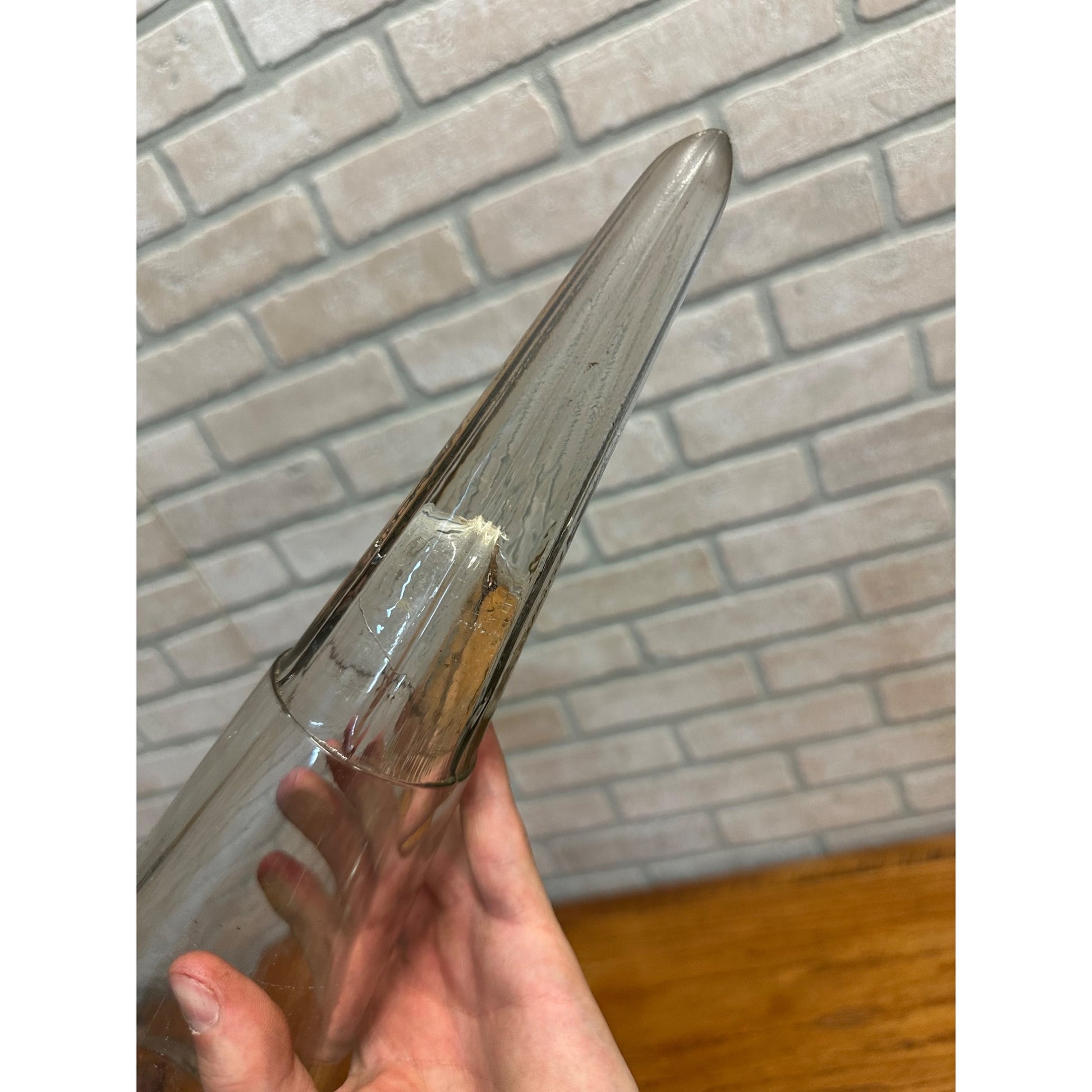 Vintage Cemetery Graveyard Glass Flower Vase Holder Funeral / Hearse Espergne