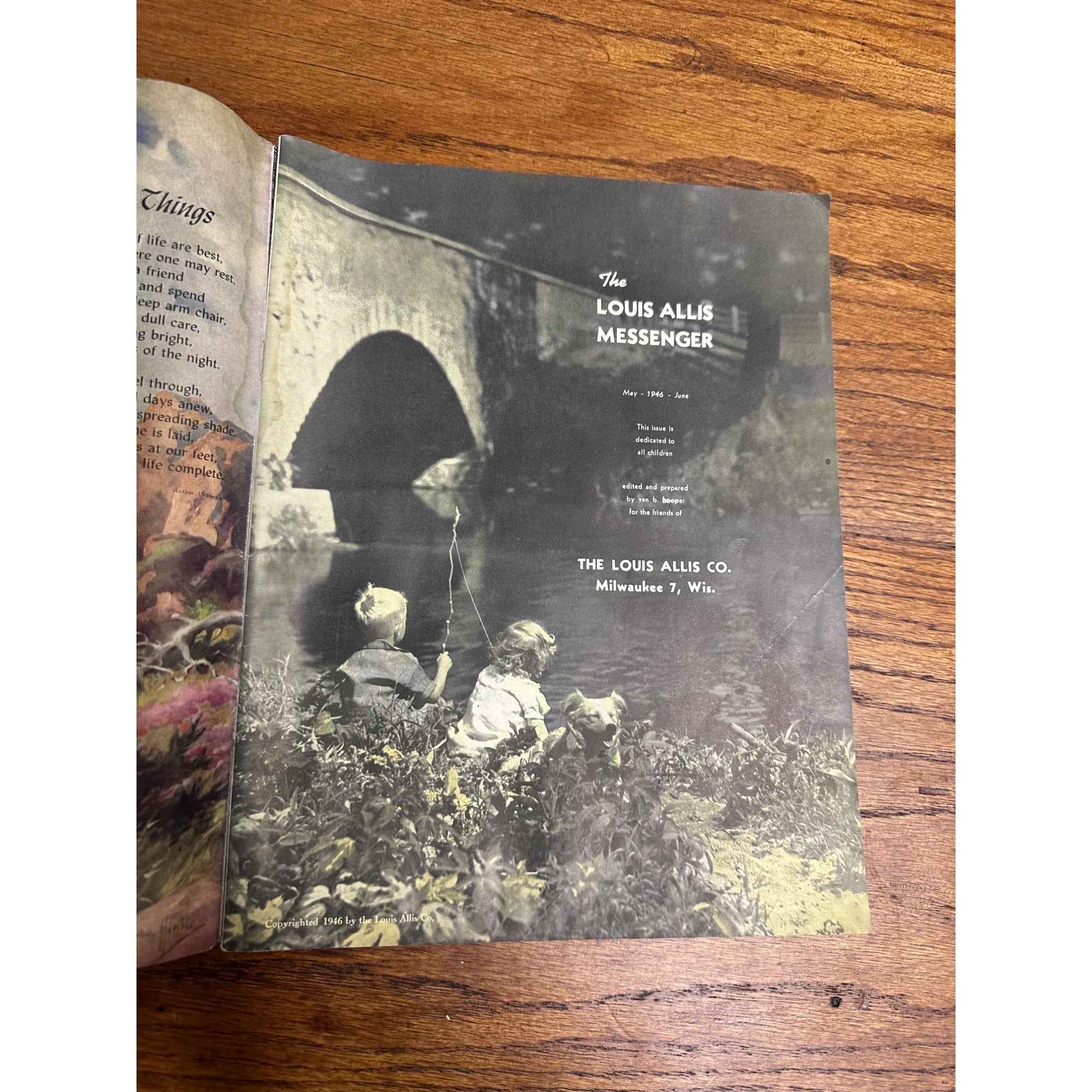 The Louis Allis Messenger May June 1946 Famous Art Pieces Poems Vintage Magazine