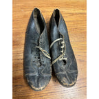 Antique Vintage Early 1910s-1920s Baseball Leather Cleats Shoes Black