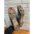 Antique Vintage Early 1910s-1920s Baseball Leather Cleats Shoes Black