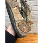 Antique Vintage Early 1910s-1920s Baseball Leather Cleats Shoes Black