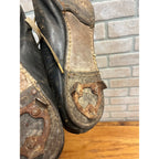 Antique Vintage Early 1910s-1920s Baseball Leather Cleats Shoes Black