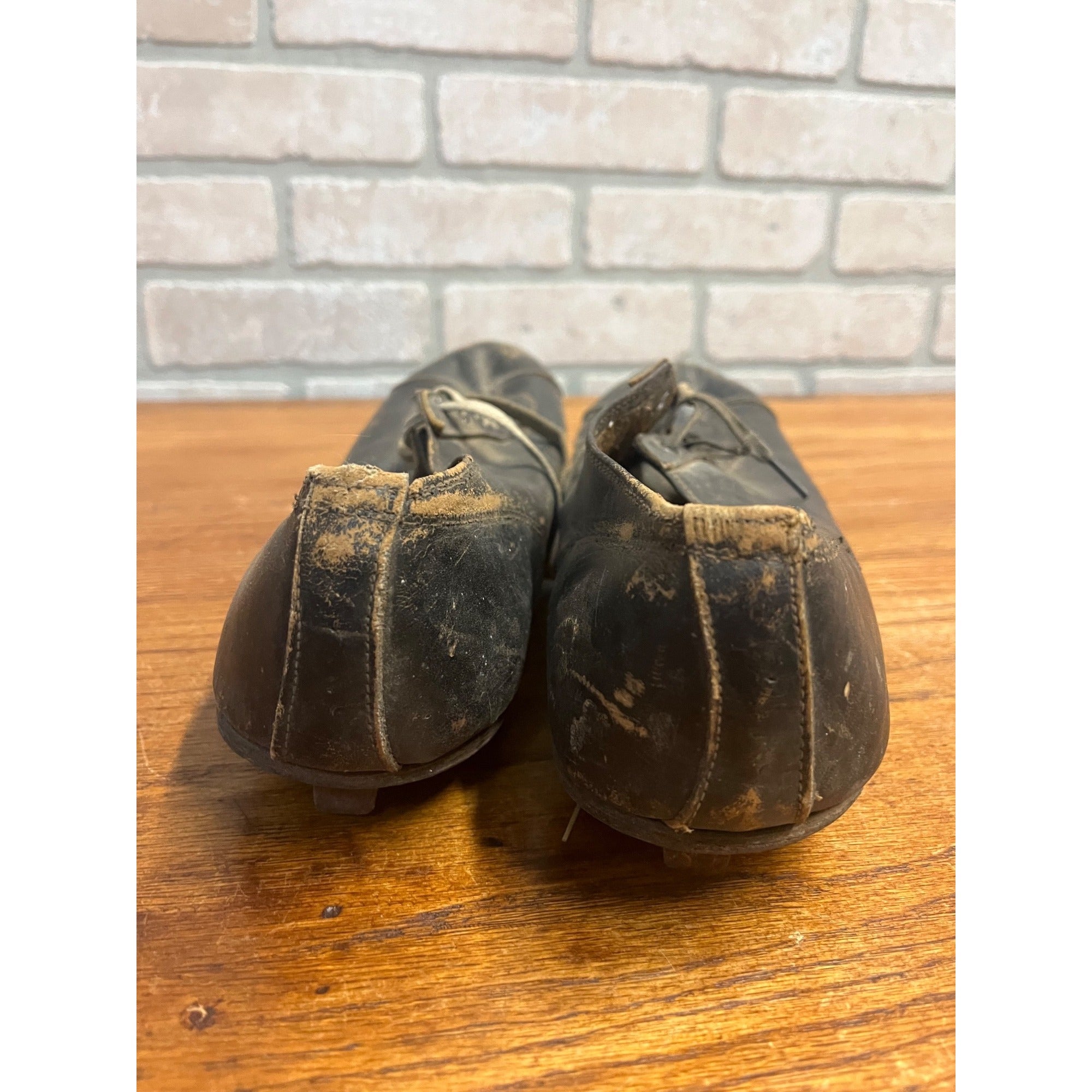 Antique Vintage Early 1910s-1920s Baseball Leather Cleats Shoes Black