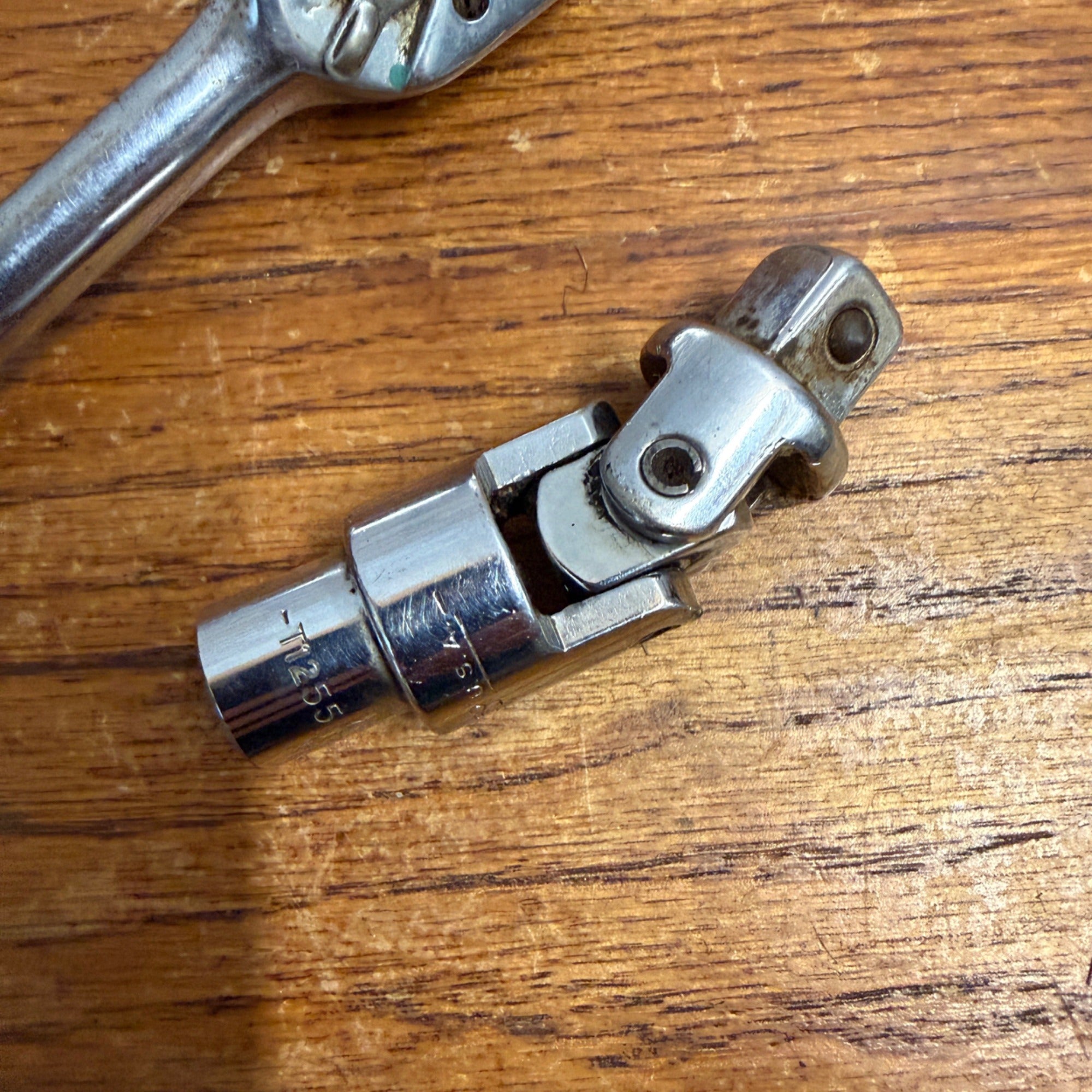 Vintage Hand Tool Indestro Socket Wrench 6272 and Socket 3217 Set
