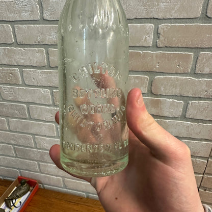 Vintage c1930s Chilton Bottling Works Wis Soda Bottle 7oz Wisconsin Wi