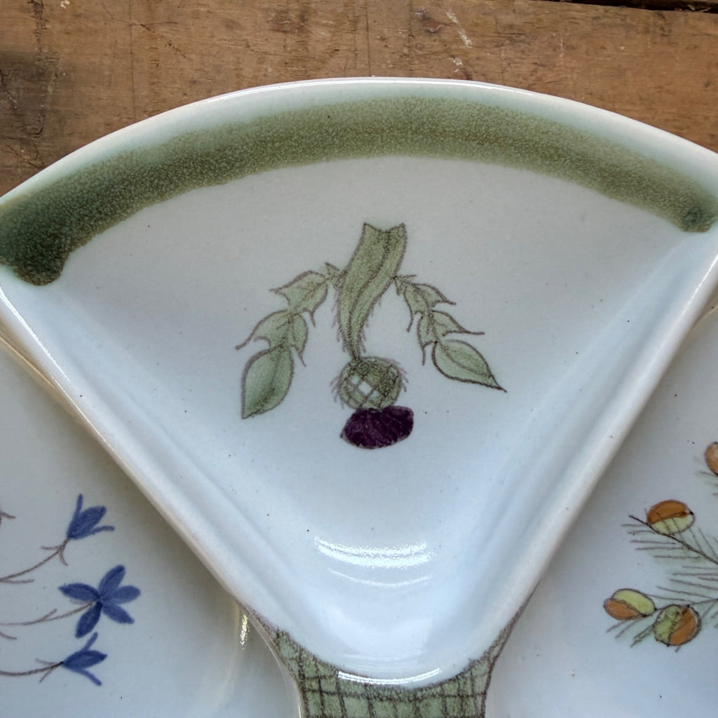Buchan Thistle Serving  Scotland Stoneware Pottery  Lazy Susan