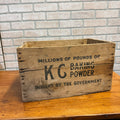 Antique KC Baking Powder Wooden Crate Jacques Mfg. Co. Chicago As-is