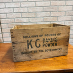 Antique KC Baking Powder Wooden Crate Jacques Mfg. Co. Chicago As-is