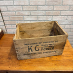 Antique KC Baking Powder Wooden Crate Jacques Mfg. Co. Chicago As-is