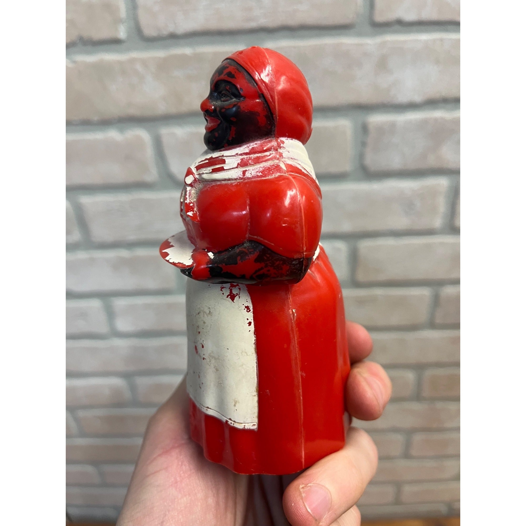 Vintage Aunt Jemima Plastic Salt Shaker Black Americana F&F Mold & Die Works