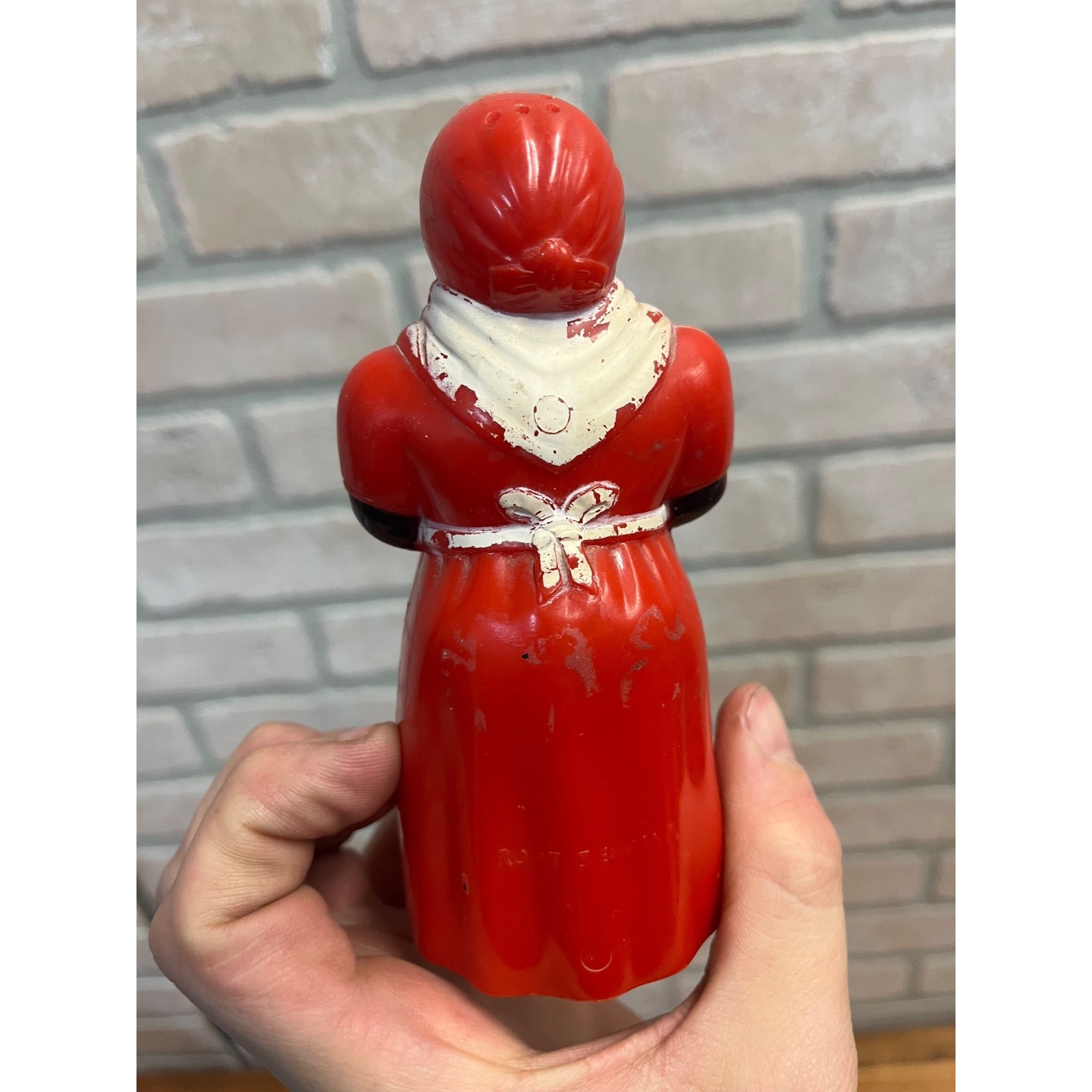 Vintage Aunt Jemima Plastic Salt Shaker Black Americana F&F Mold & Die Works