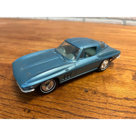 RARE Vintage Amt Blue 1966 Chevrolet Corvette Coupe Dealer Promo Car