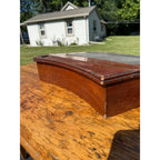 Early 19th C American Nautical Lap Desk Mahogany Sextant Case Form Writing Box