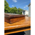 Early 19th C American Nautical Lap Desk Mahogany Sextant Case Form Writing Box