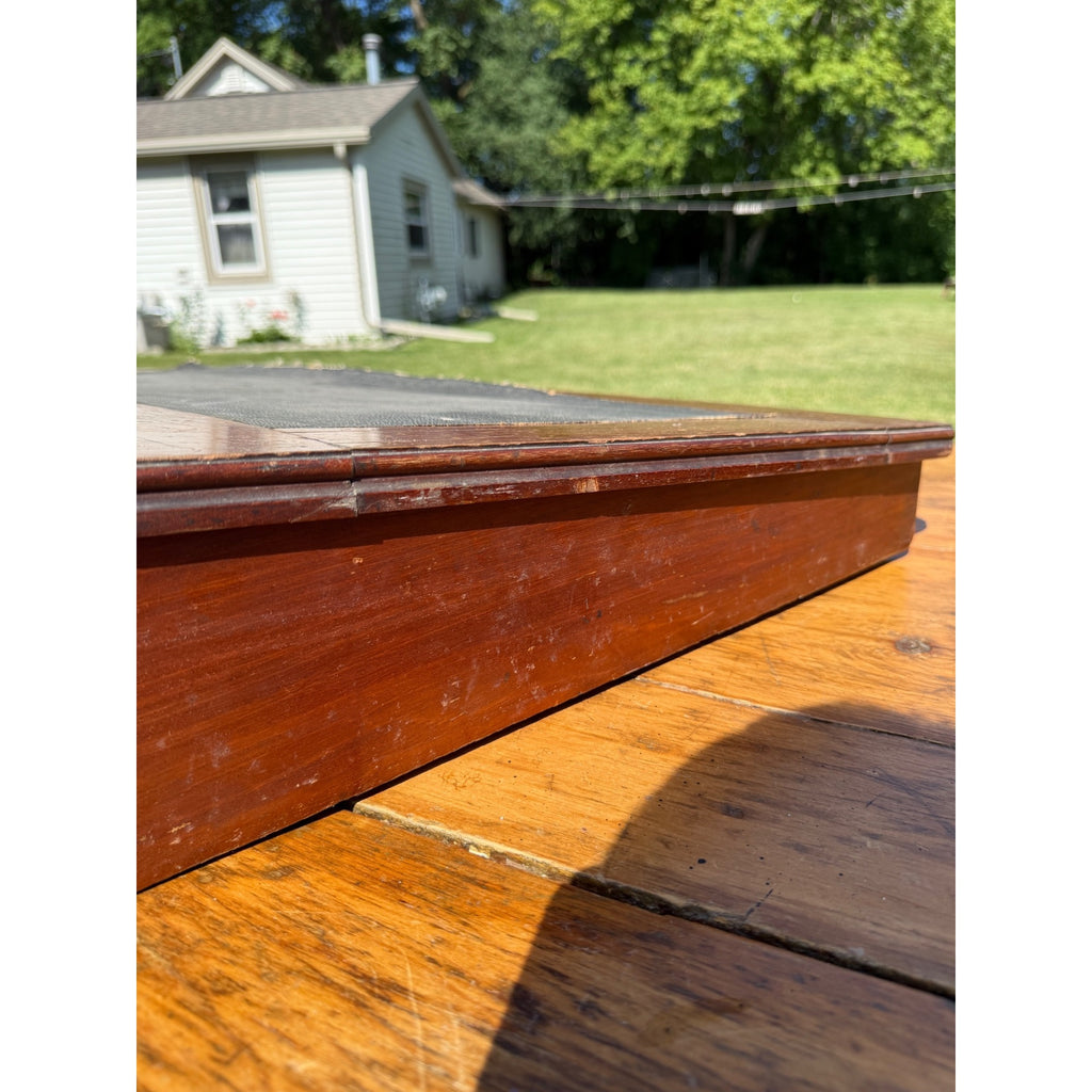 Early 19th C American Nautical Lap Desk Mahogany Sextant Case Form Writing Box