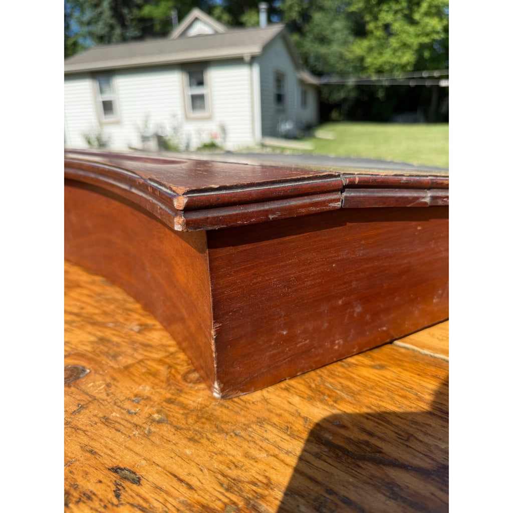 Early 19th C American Nautical Lap Desk Mahogany Sextant Case Form Writing Box
