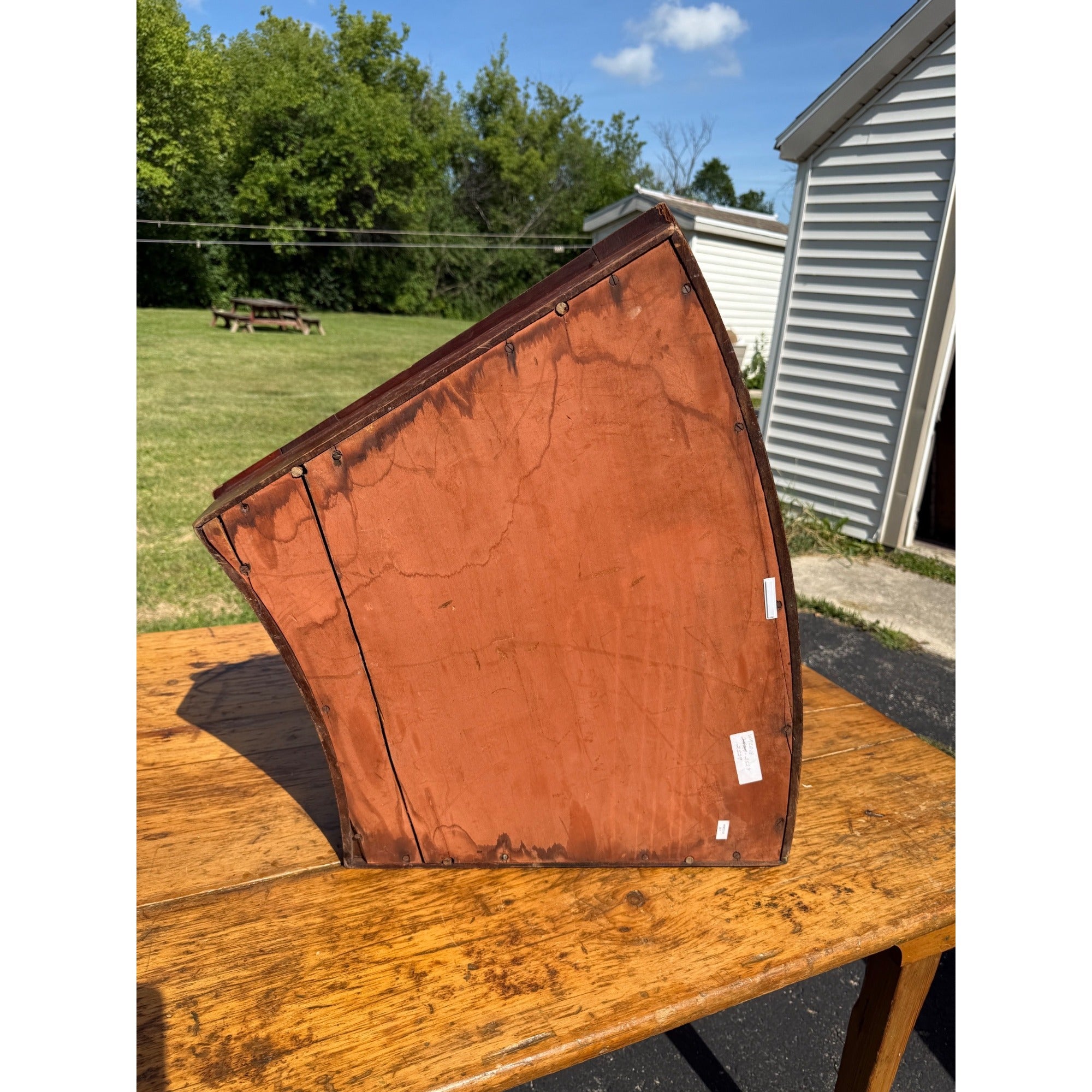Early 19th C American Nautical Lap Desk Mahogany Sextant Case Form Writing Box