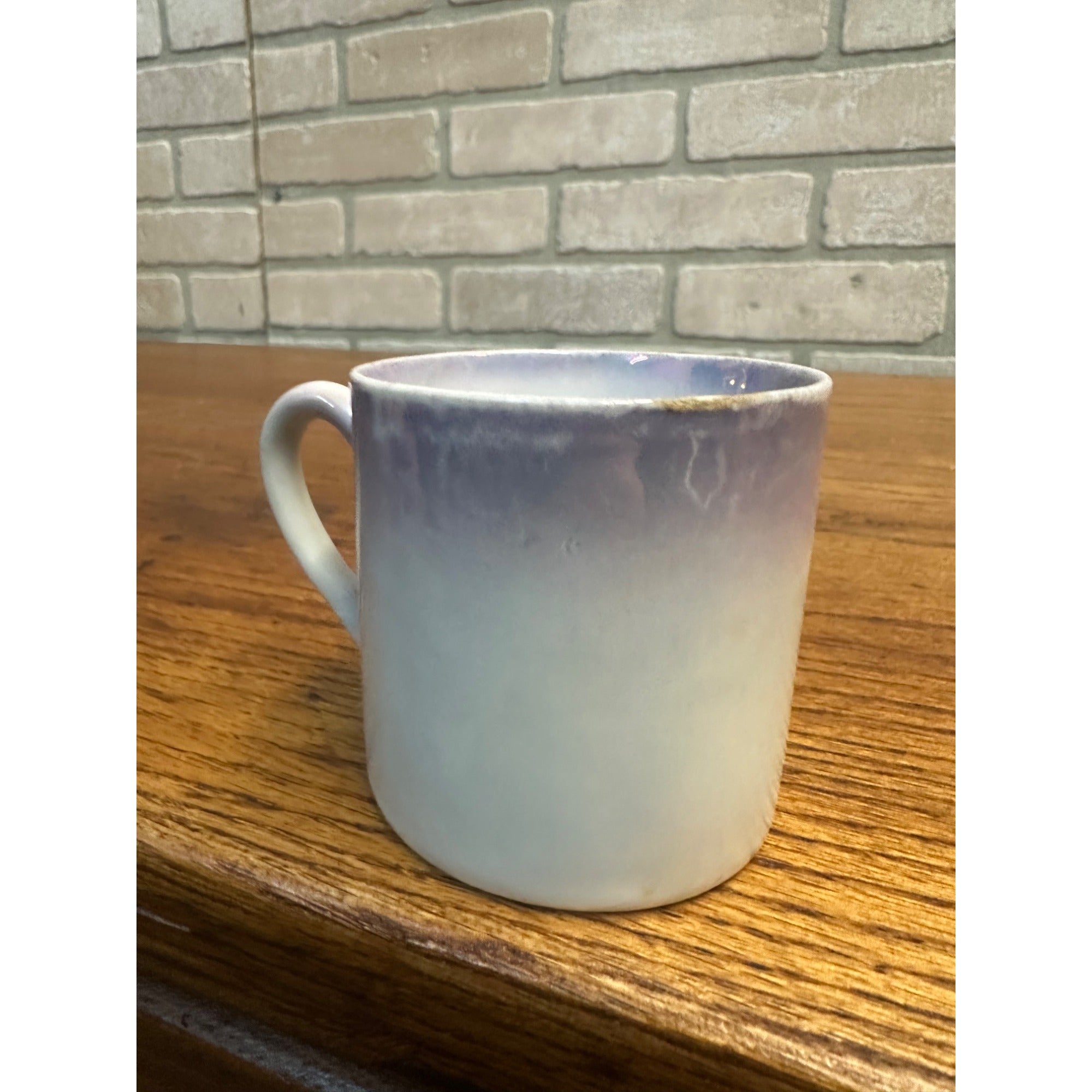 Antique Victorian 1900s Porcelain German Child's Mug Tea Cup Girl in Hayfield