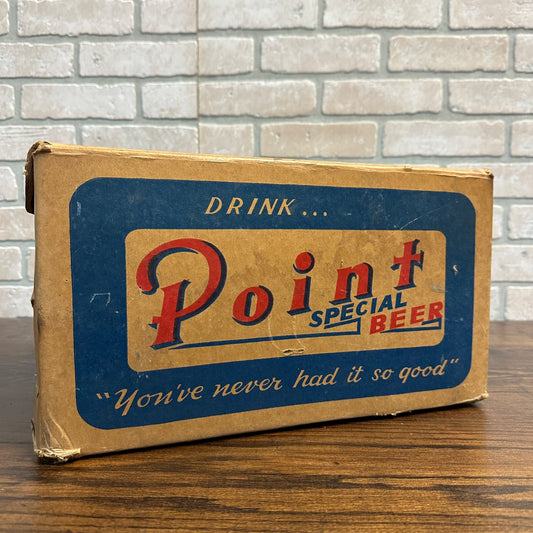 Vintage Point Beer Cardboard Case  Box Carton Stevens Point Wisconsin Bottles