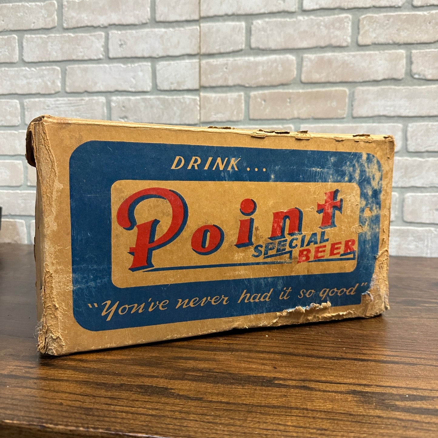 Vintage Point Beer Cardboard Case  Box Carton Stevens Point Wisconsin Bottles