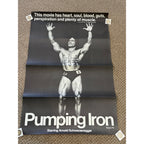 RARE Vintage 1977 Arnold Schwarzenegger Pumping Iron Original Movie Poster 27x41