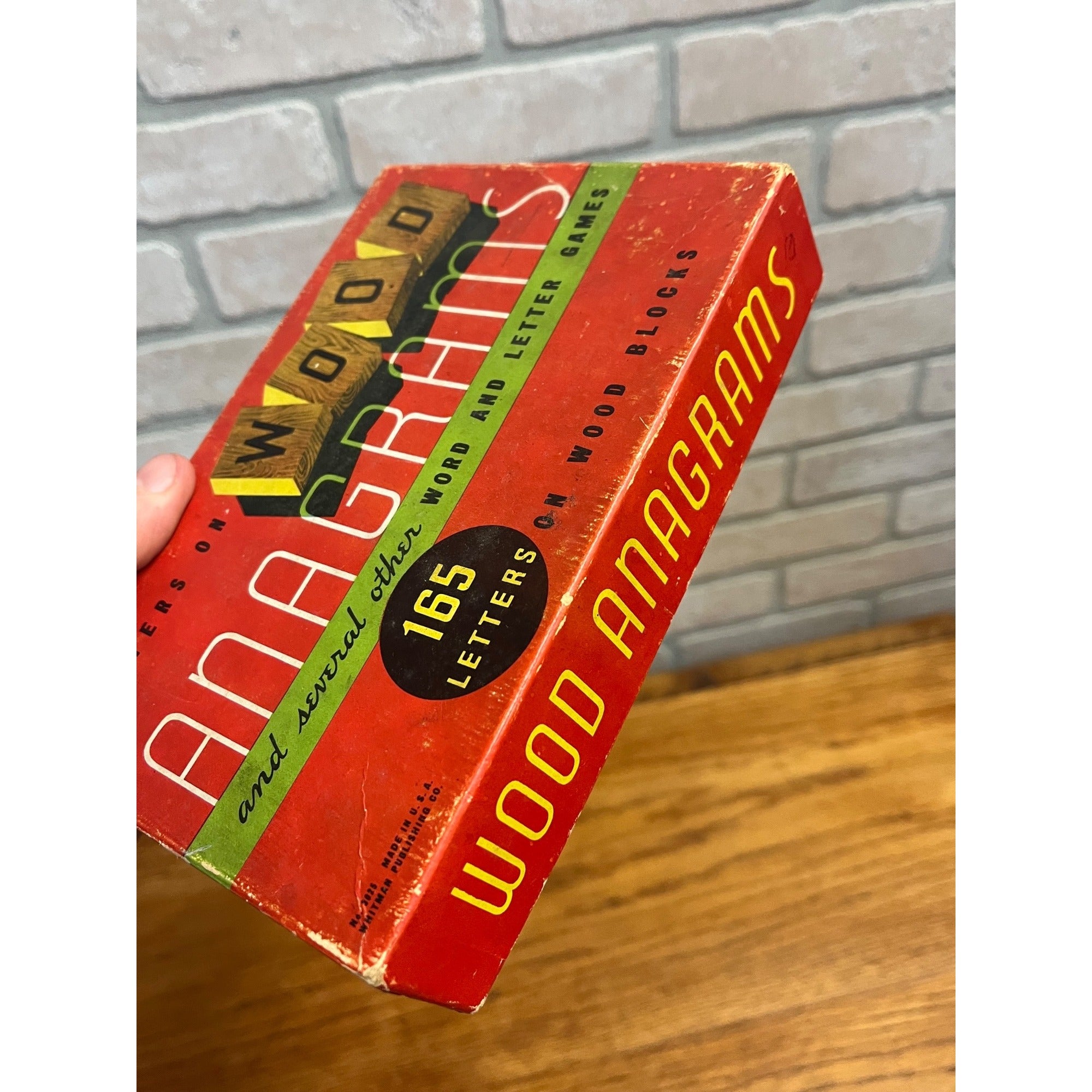 Vintage Letters On Wood Anagrams Game Whitman Publishing CO. USA Incomplete