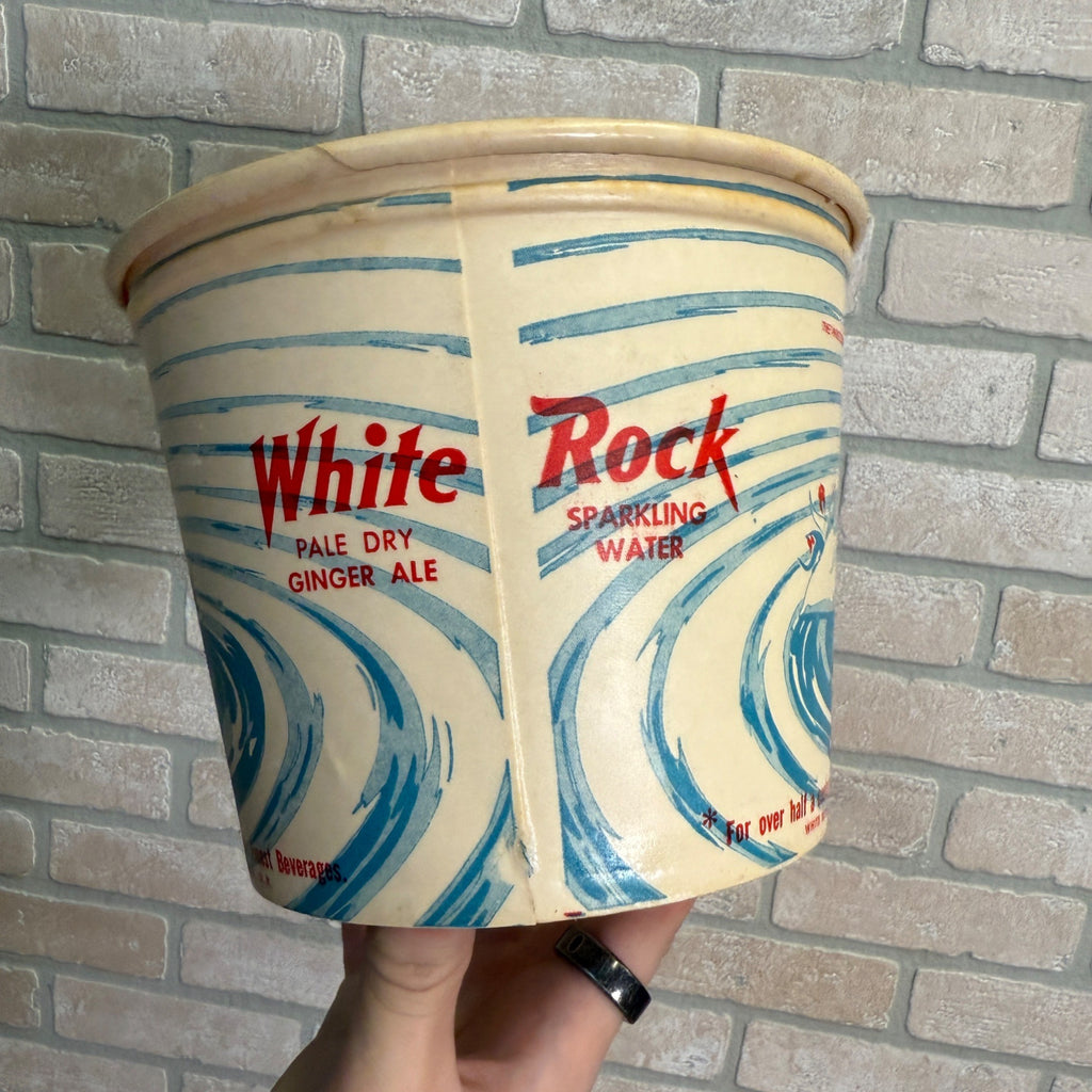 Vintage White Rock Ginger Ale Sparkling Water Ice Bucket Soda Pop Advertising