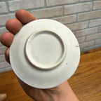 Mini Victorian Painted Child's Tea Cup and Saucer Set 2-1/4" tall