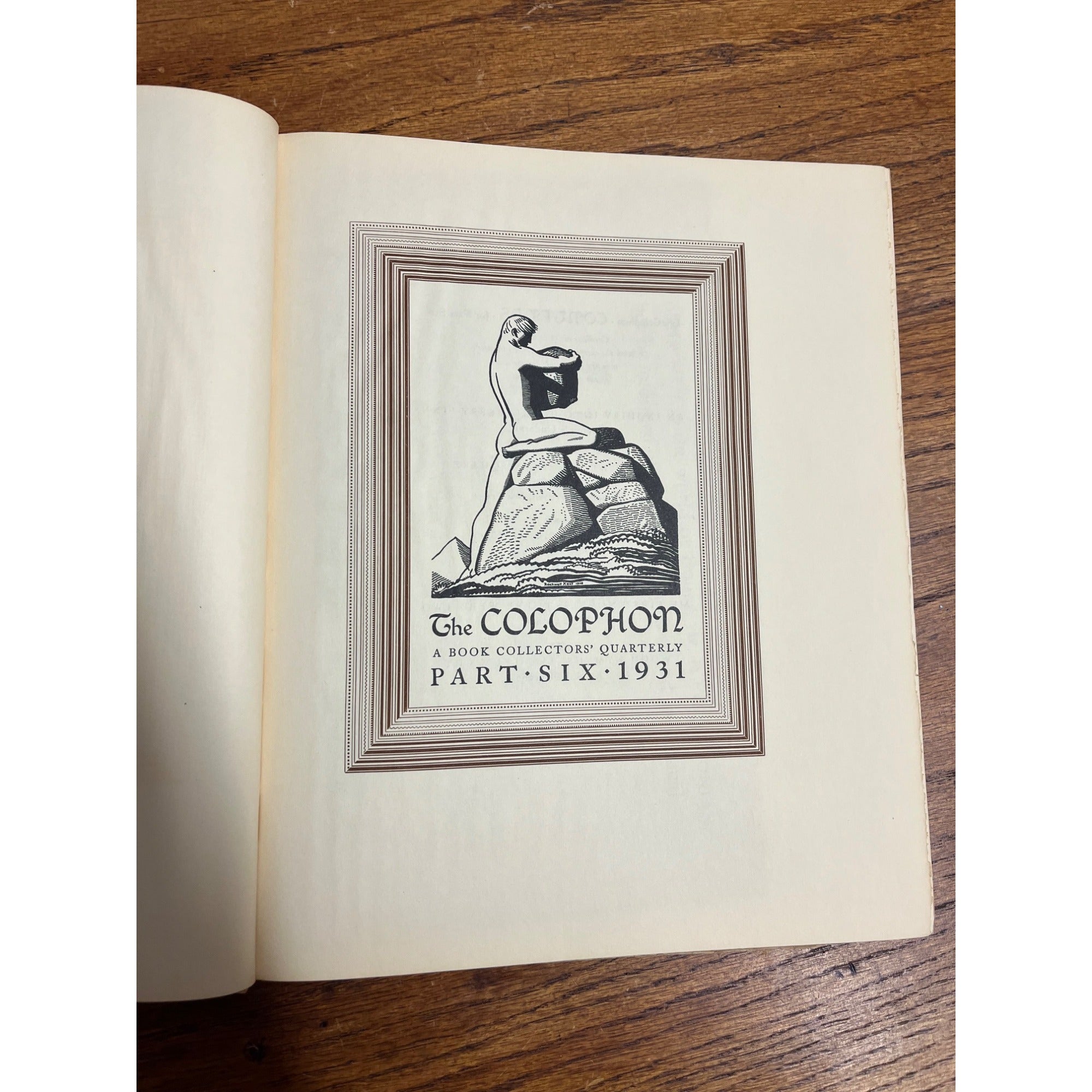 Old THE COLOPHON BOOK COLLECTORS QUARTERLY #6 1931 HUCKLEBERRY FINN LITERATURE +