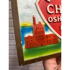 RARE Vintage 1960s Chief Oshkosh Beer Plaster Chalkware Beer Sign Advertising WI