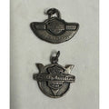 Vintage Harley Davidson Motorycle (2) Sterling Bracelet Charms 50 Years + 100 Years